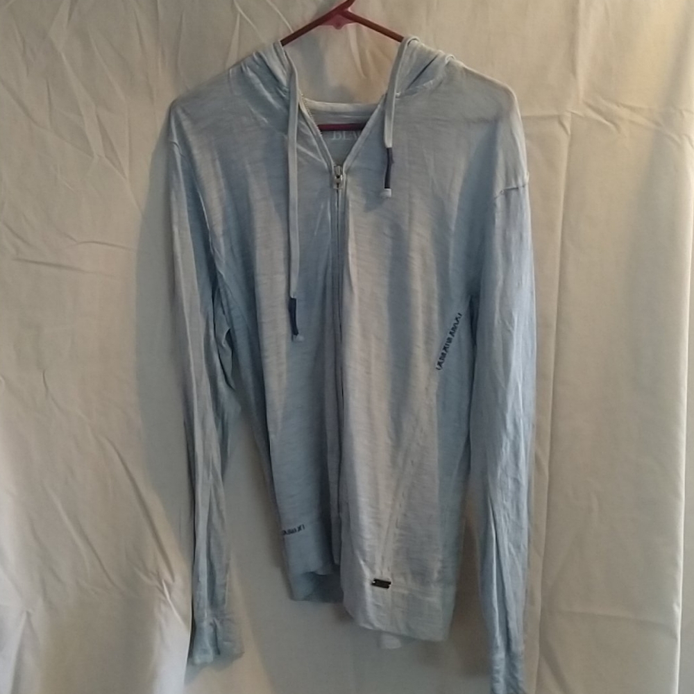 Buckle black light blue hoodie pullover